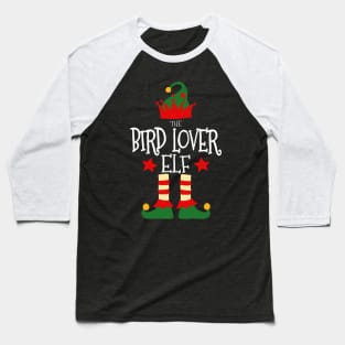 Bird Lover Elf Matching Family Group Christmas Party Pajamas Baseball T-Shirt